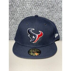 Houston Texans Fitted Hat Size 7 7/8 New Era 59Fifty NFL Navy Blue Brand New